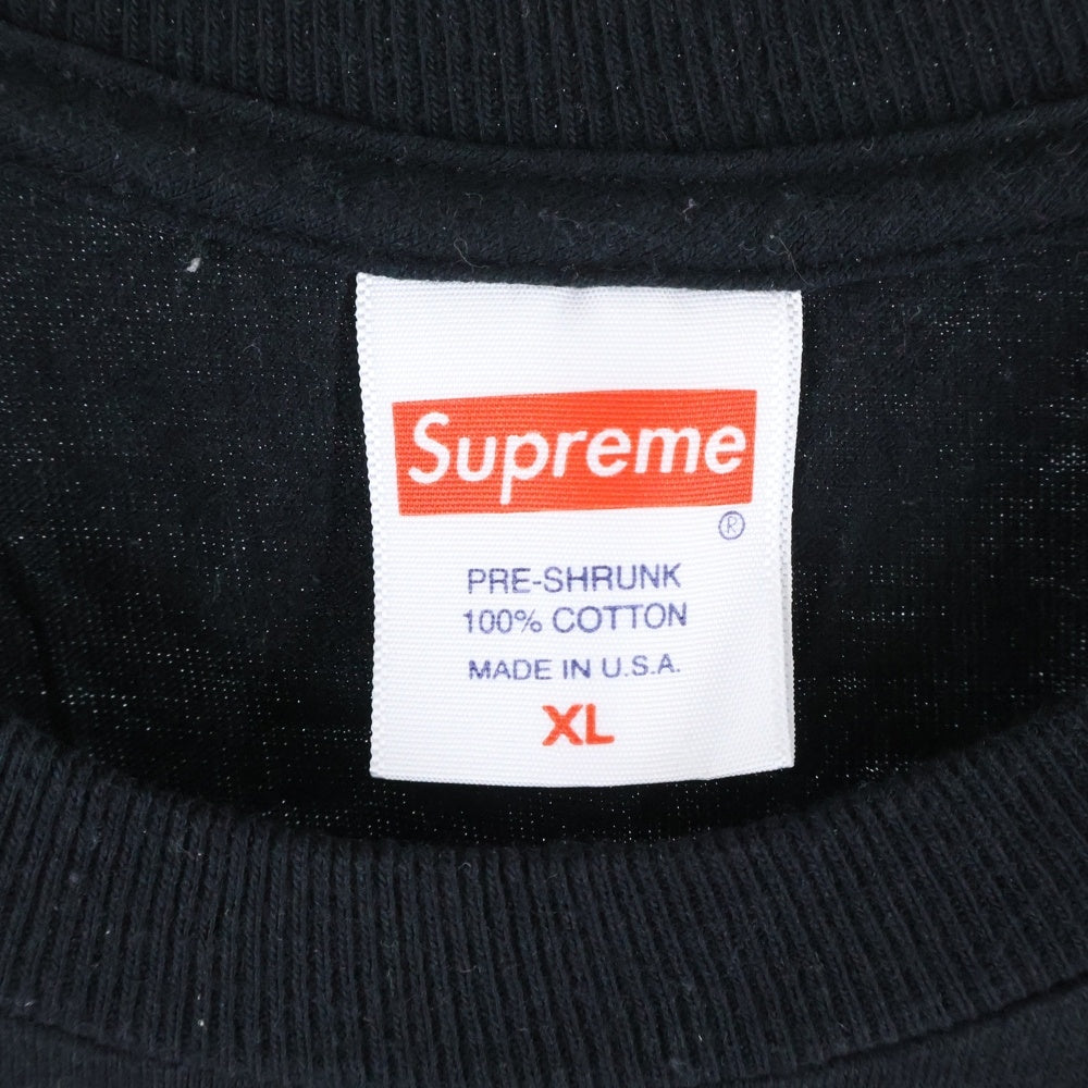 SUPREME(シュプリーム) 24SS Paris Tee パリ フロントプリントTシャツ 半袖クルーネックカットソー ブラック