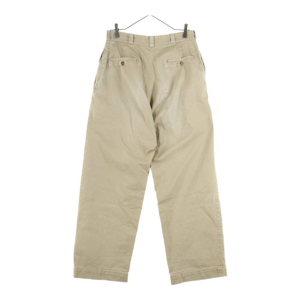 VINTAGE(ヴィンテージ) 50-60S US ARMY ユーエスアーミー コットンチノ ボタンフライ トラウザーパンツ ベージュ 8406-163-8694