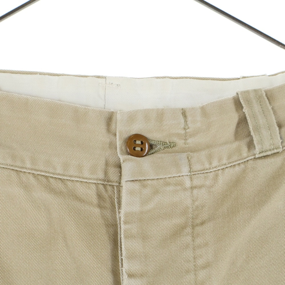 VINTAGE(ヴィンテージ) 50-60S US ARMY ユーエスアーミー コットンチノ ボタンフライ トラウザーパンツ ベージュ 8406-163-8694