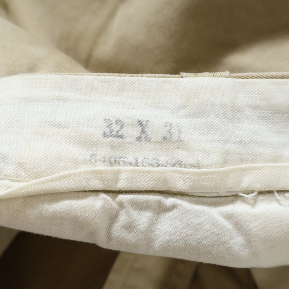 VINTAGE(ヴィンテージ) 50-60S US ARMY ユーエスアーミー コットンチノ ボタンフライ トラウザーパンツ ベージュ 8406-163-8694