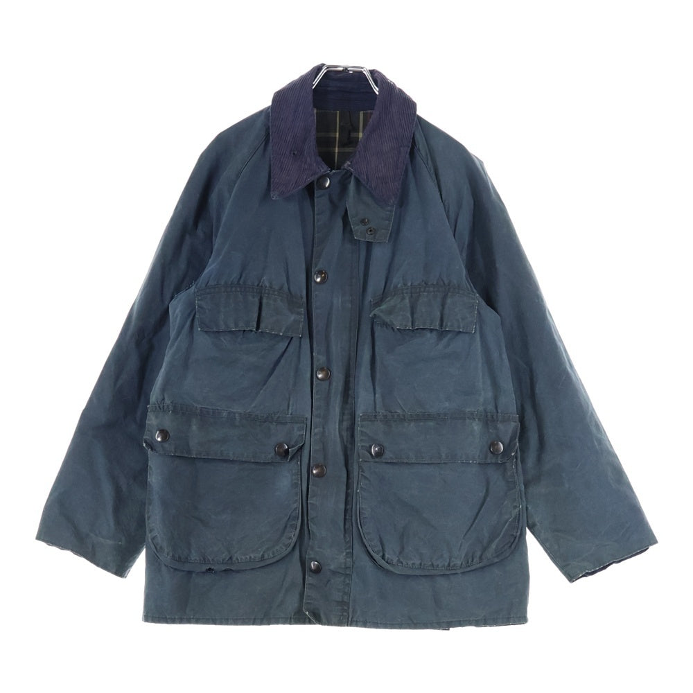 Barbour(バブアー) 80S VINTAGE BEDALE UK製 ビデイル 2ワラントタグ 4ポケット オイルドコットンジャケット ネイビー