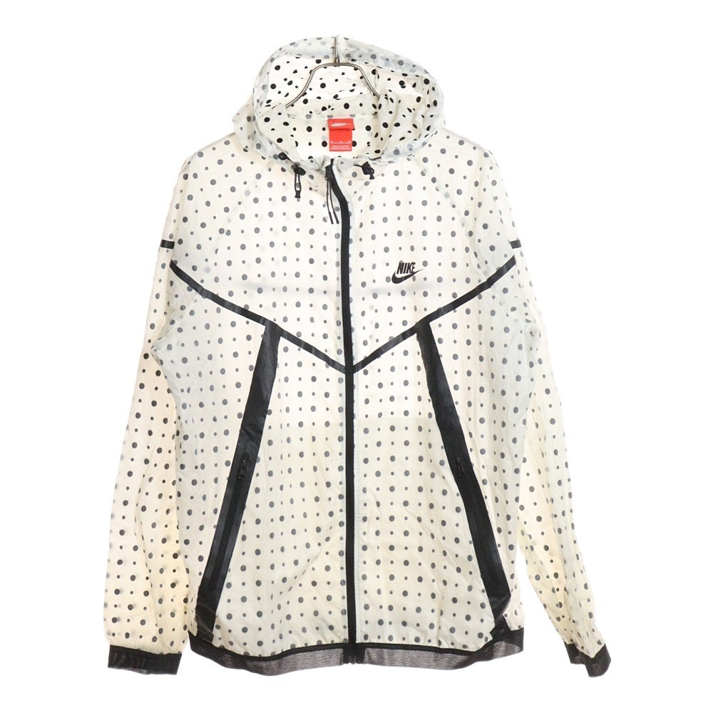 NIKE(ナイキ) TECH WINDRUNNER ドット柄 テック ウィンドランナー フーデッドジャケット ホワイト 642967-100