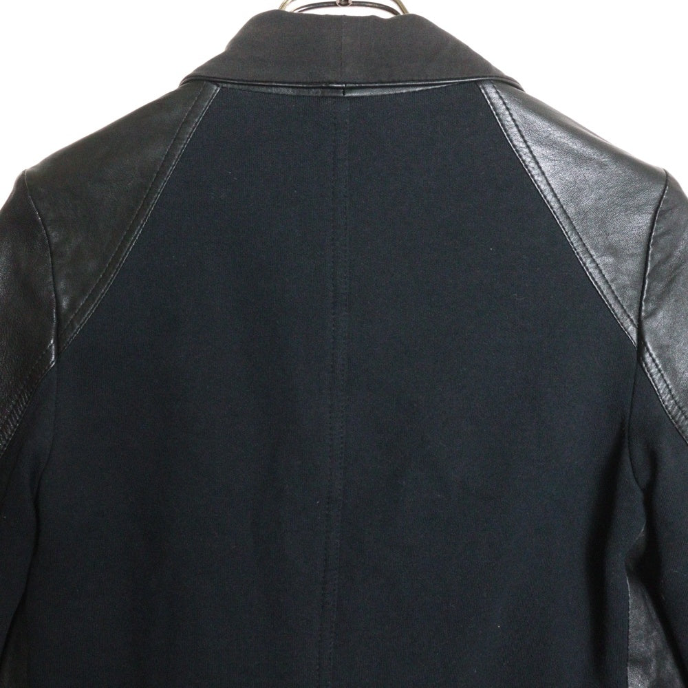 theory(セオリー) ラムレザー ハイネック ジャケット ブラック 01-9404900