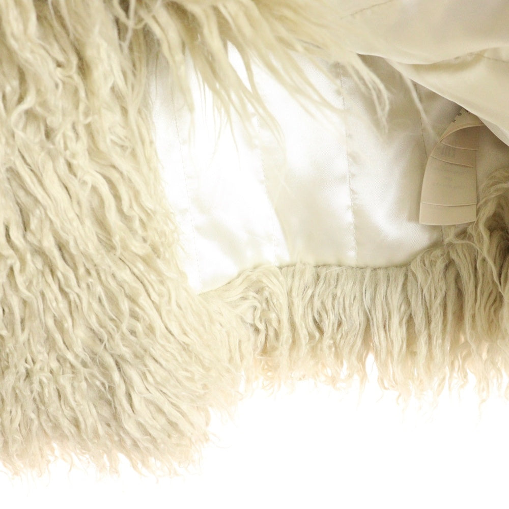 DIESEL(ディーゼル) ロングファー レオパードカラー ジャケット ベージュ