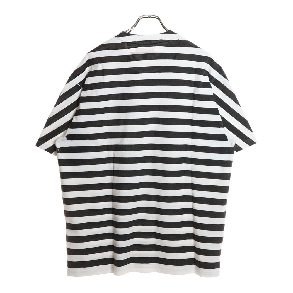 SUPREME(シュプリーム) 24SS Overprint Stripe S/S Top オーバープリント ボーダーTシャツ 半袖クルーネックカットソー ブラック/ホワイト