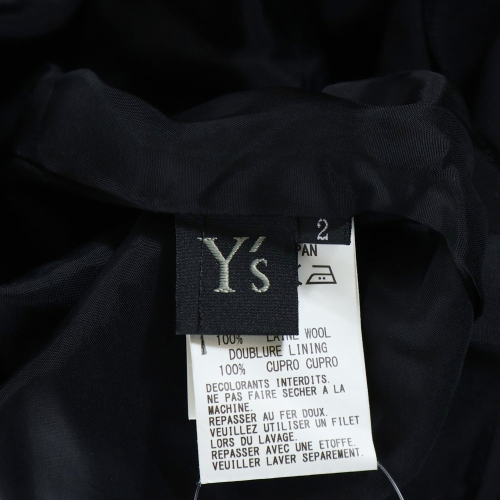 Y's(ワイズ) WOOL SERGE GATHER PANTS ウール サージ ギャザー サルエルパンツ ブラック レディース YL-P14-102