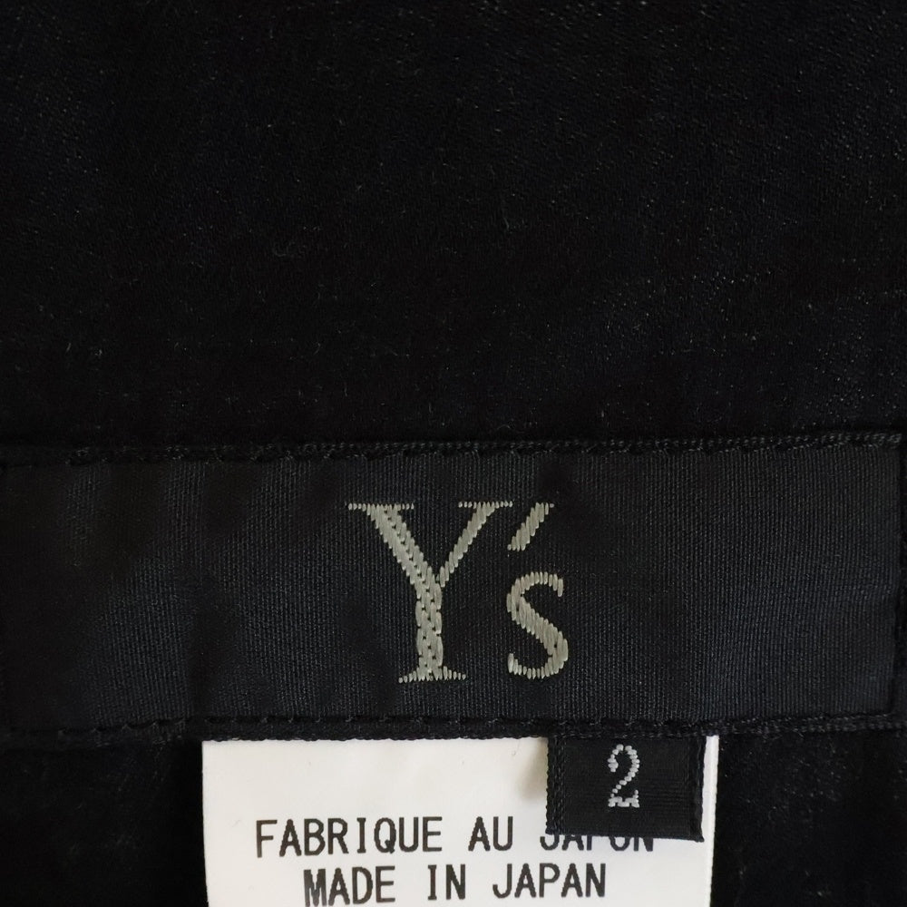 Y's(ワイズ) エンジェルプリント ダンガリー ツイル ギャザード サルエルパンツ ブラック レディース YL-P14-205