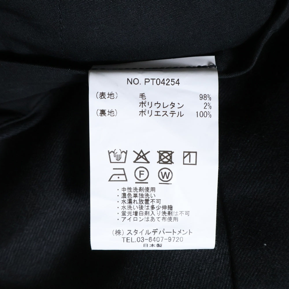 STILL BY HAND(スティルバイハンド) 25AW WOOL SAXONY EASY SLACKS ウール サクソニー イージースラックス ブラック PT04254