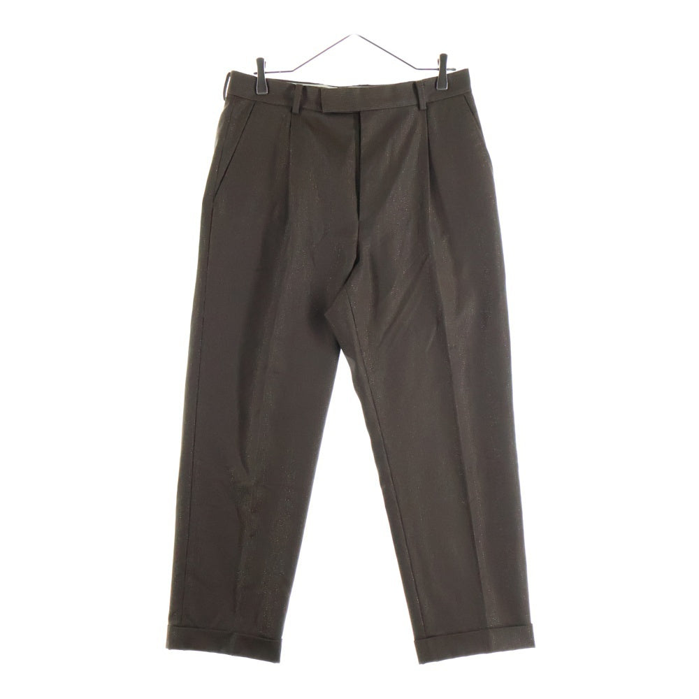 WACKO MARIA(ワコマリア) DORMEUIL / GLITTER PLEATED TROUSERS TYPE-2 ドーメル レインボー グリッター プリーツトラウザー スラックスパンツ ブラウン