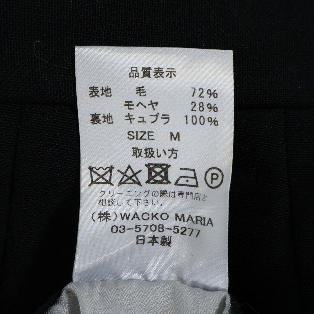 WACKO MARIA(ワコマリア) DORMEUIL / PLEATED TROUSERS TYPE-2 ドーメル プリーツトラウザー スラックスパンツ ブラック