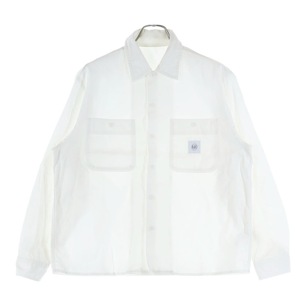 UNIFORM EXPERIMENT(ユニフォームエクスペリメント) 21SS DOUBLE POCKET BIG SHIRT ダブルポケット コットン ビッグ長袖シャツ ホワイト UE-210024