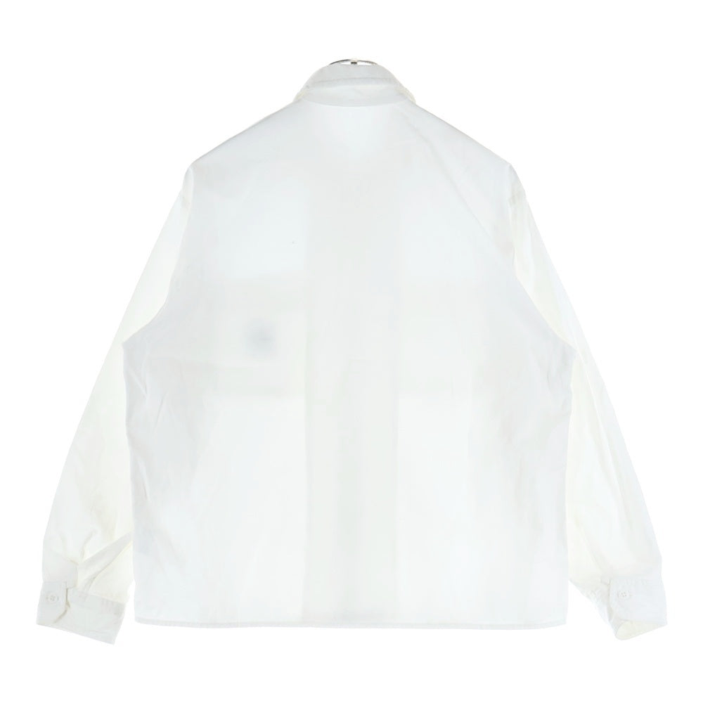 UNIFORM EXPERIMENT(ユニフォームエクスペリメント) 21SS DOUBLE POCKET BIG SHIRT ダブルポケット コットン ビッグ長袖シャツ ホワイト UE-210024