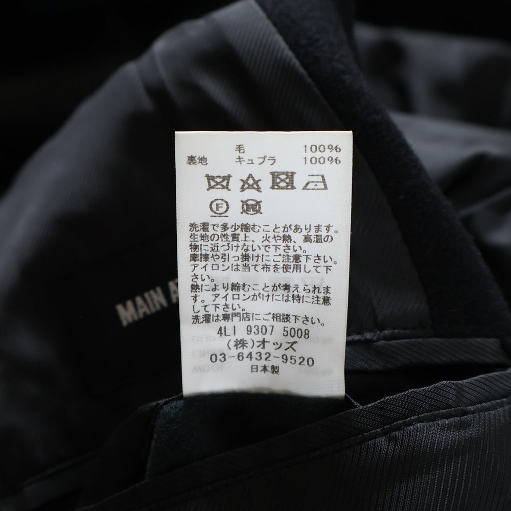 MAIN ATTRACTION(メイン アトラクション) 日本製 ウール 2B チェスターコート ブラック 4LI 9307 5008