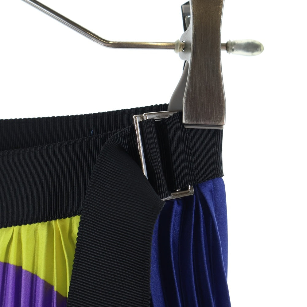Sacai(サカイ) 21AW ×KAWS カウズ ポリエステル プリーツ ロングスカート レディース マルチカラー 21-05685