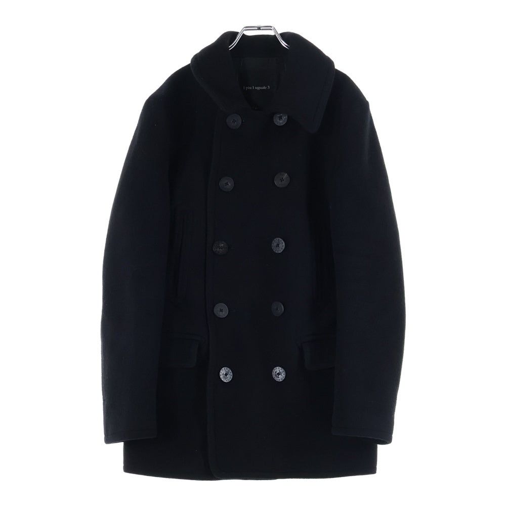 1 PIU 1 UGUALE 3(ウノピゥウノウグァーレトレ) ×YOSHIMASA HOSHIBA 13 STAR 10 BUTTON P-COAT 干場義雅 13スター 10ボタン ミリタリー ウールPコート ジャケット ブラック MRC118