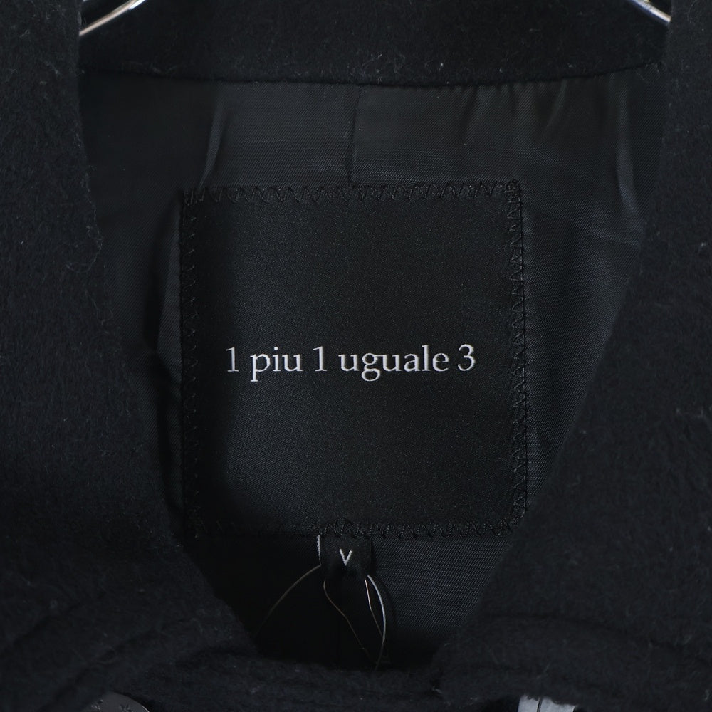 1 PIU 1 UGUALE 3(ウノピゥウノウグァーレトレ) ×YOSHIMASA HOSHIBA 13 STAR 10 BUTTON P-COAT 干場義雅 13スター 10ボタン ミリタリー ウールPコート ジャケット ブラック MRC118