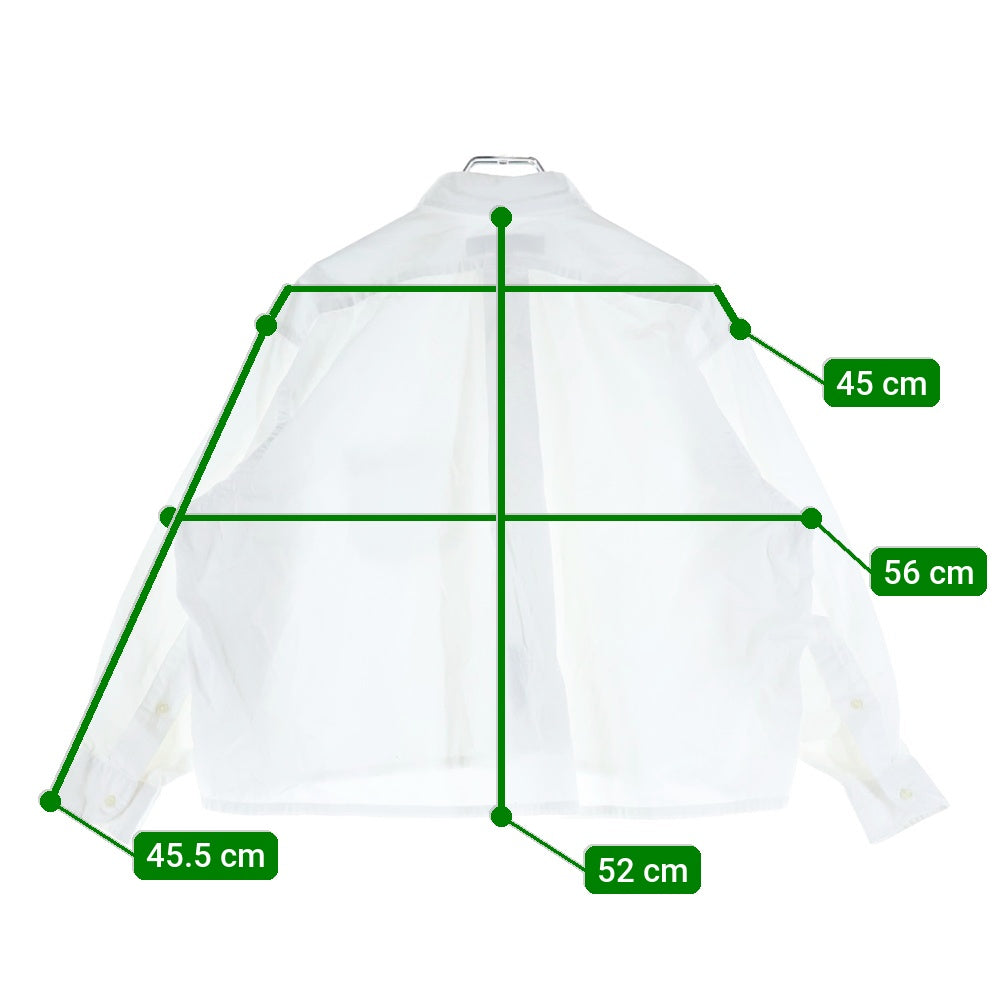 INDIVIDUALIZED SHIRTS(インディビジュアライズド シャツ) ワイド クロップドシャツ レディース ホワイト