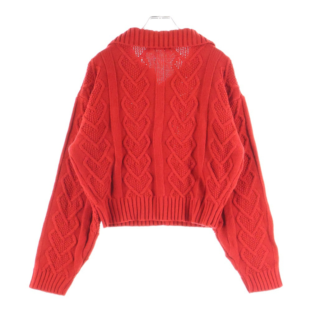 EMODA(エモダ) スキッパーワイドハートニット レッド レディース