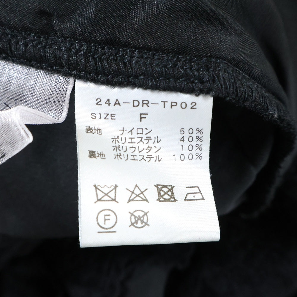 NO BRAND(ノーブランド) HONEY MI HONEY / ハニーミーハニー ブラッシュレース スカラップチュニック ブラック レディース