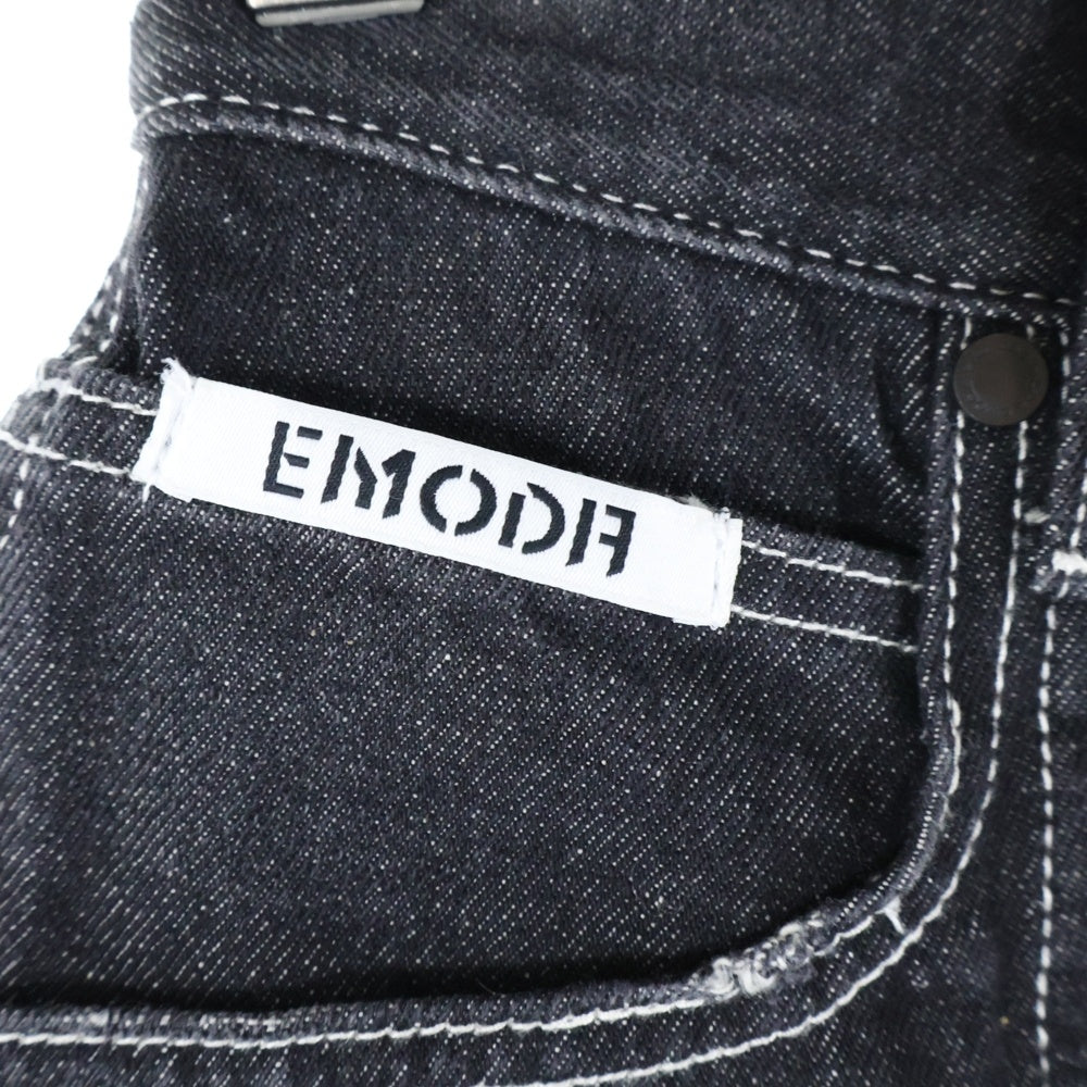 EMODA(エモダ) ルーズワイドポケットジーンズ デニムパンツ ブラック レディース