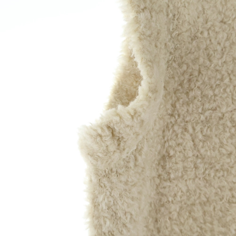 NO BRAND(ノーブランド) VEQUM / ベクム CURL KNIT VEST カールニットベスト ベージュ レディース