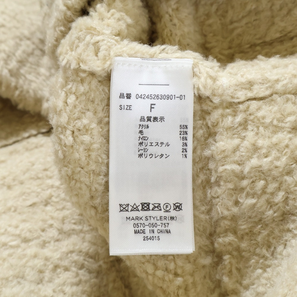 NO BRAND(ノーブランド) VEQUM / ベクム CURL KNIT VEST カールニットベスト ベージュ レディース