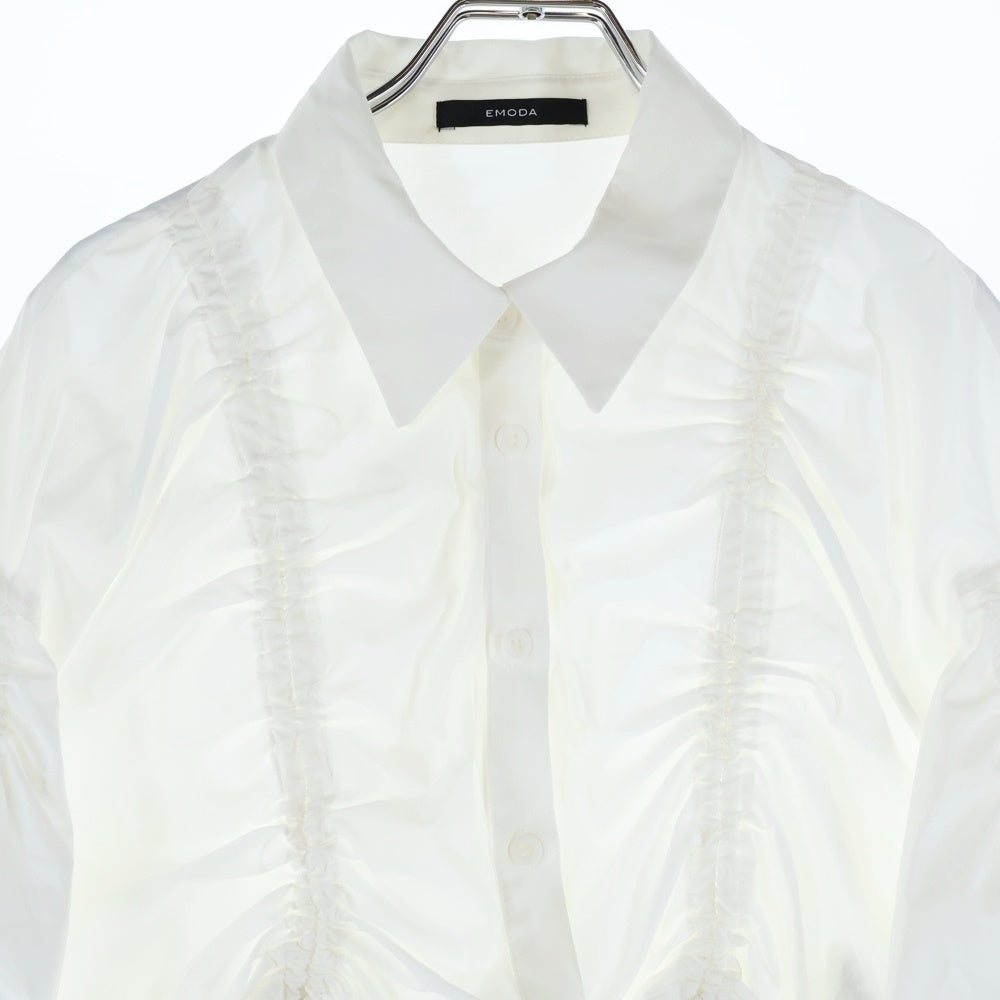 EMODA(エモダ) ストリングリボンショートシャツ ホワイト レディース
