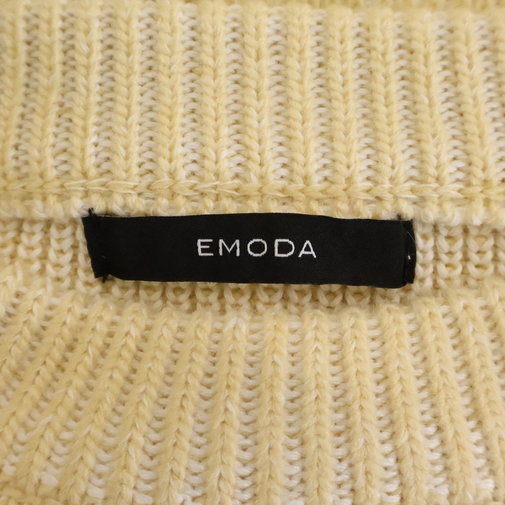 EMODA(エモダ) プレーティングオーバールーズニット アイボリー レディース