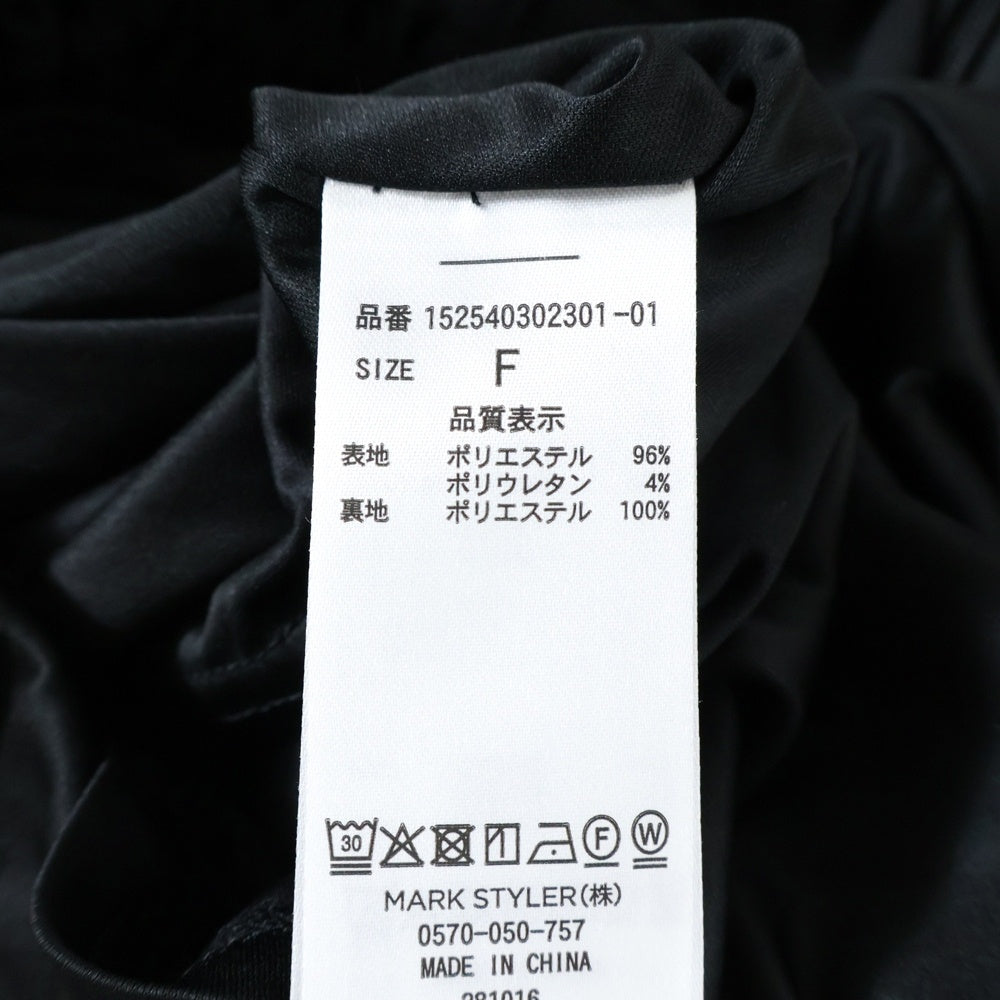 NO BRAND(ノーブランド) RESEXXY /リゼクシー ドレープストリングキャミワンピース ブラック レディース