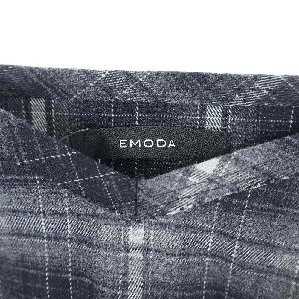 EMODA(エモダ) スリットフリルマキシワンピース ブラック レディース