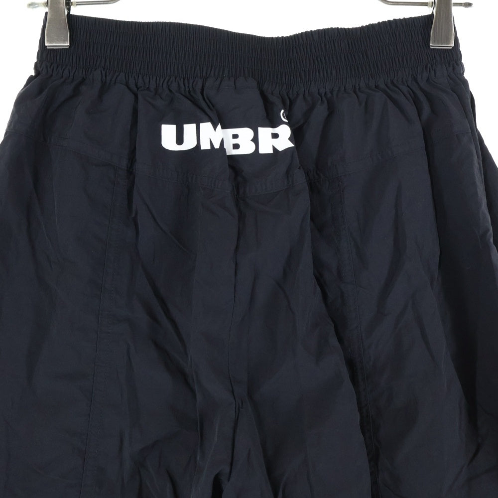 EMODA(エモダ) ×UMBRO /エモダ×アンブロ サイドスリットナイロンパンツ ブラック レディース