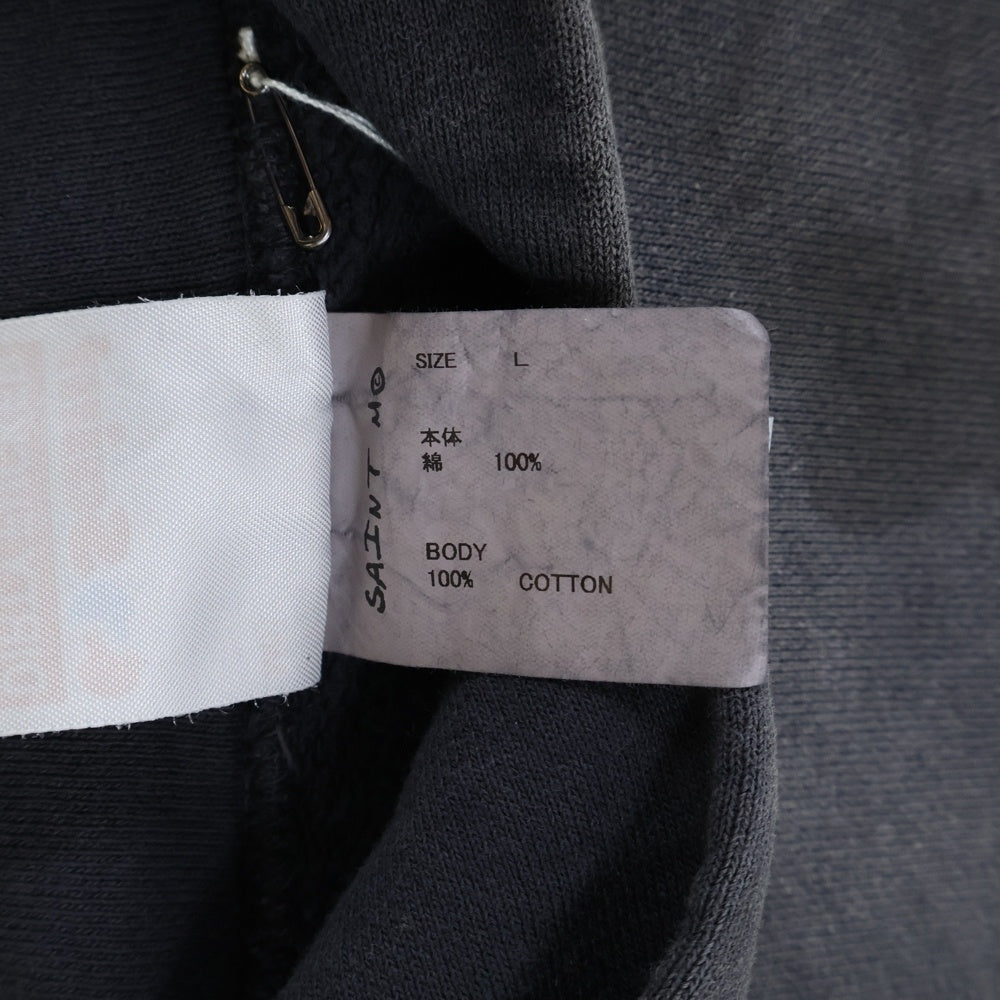SAINT MICHAEL(セントマイケル) 25AW ANGEL HOODIE エンジェルプリント プルオーバースウェットパーカー フーディー ブラック SM-HR1-0000-052