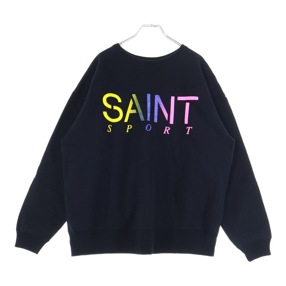 SAINT MICHAEL(セントマイケル) 25AW CRW NECK SWET クルーネックスウェットトレーナー ブラック SM-HR1-0000-044