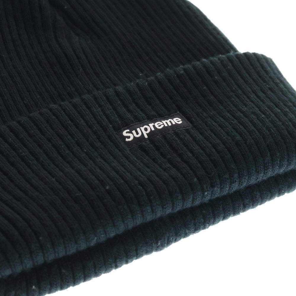 SUPREME(シュプリーム) 20AW Wide Rib Beanie ワイドリブ スモールボックスロゴ アクリルニットビーニー ニット帽 帽子 ブラック