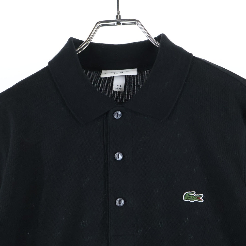 LACOSTE(ラコステ) フロント刺繍 ショートスリーブ 半袖ポロシャツ ブラック PH7937L