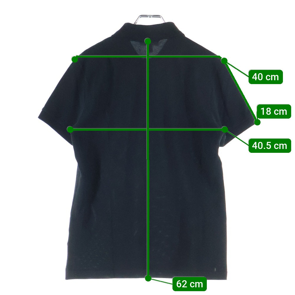 LACOSTE(ラコステ) フロント刺繍 ショートスリーブ 半袖ポロシャツ ブラック PH7937L