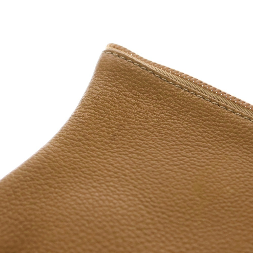 LOEWE(ロエベ) フロントアナグラムデザイン レザー ポーチ ブラウン レディース