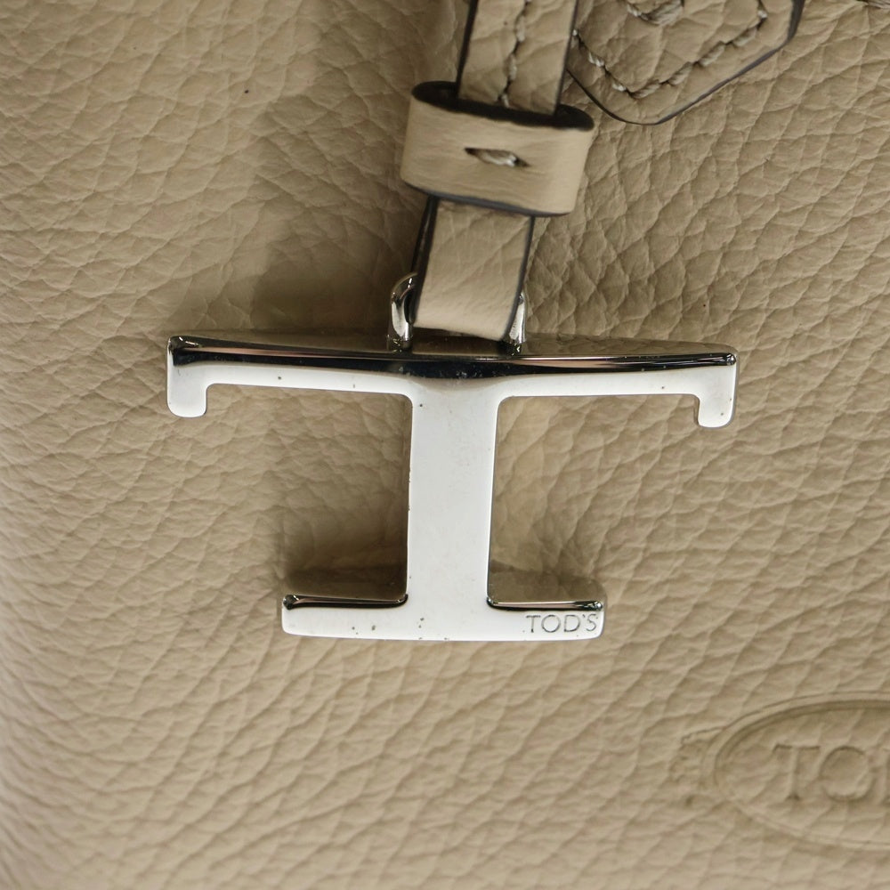 TOD'S(トッズ) Tタイムレス レザー 2WYA ハンドバック ショルダーバッグ ベージュ レディース