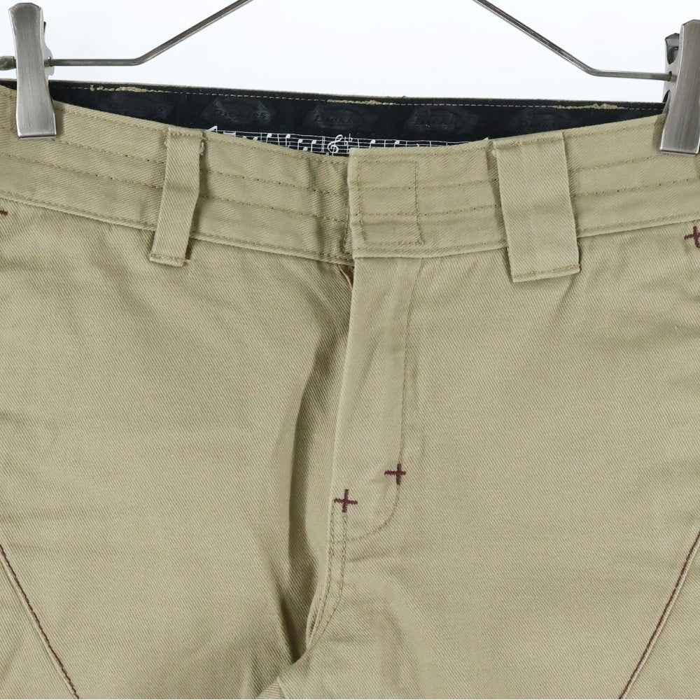 n(n) by NUMBER (N)INE(エヌエヌバイナンバーナイン) ×Dickies ディッキーズ ステッチデザイン ストレートワークパンツ ベージュ