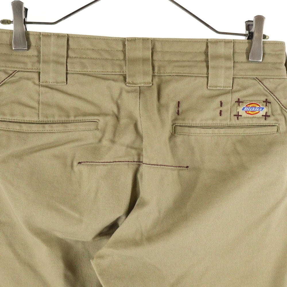 n(n) by NUMBER (N)INE(エヌエヌバイナンバーナイン) ×Dickies ディッキーズ ステッチデザイン ストレートワークパンツ ベージュ