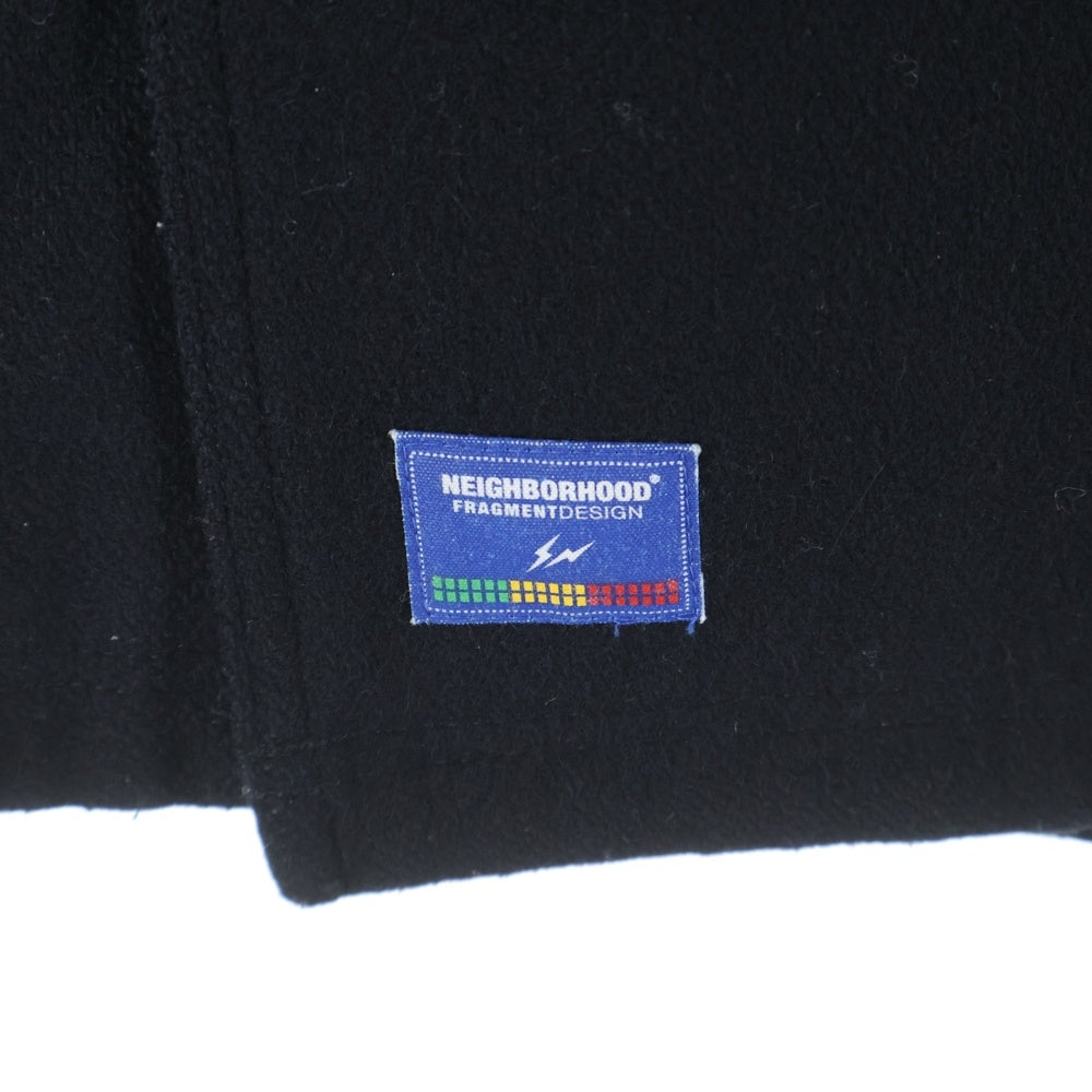 NEIGHBORHOOD(ネイバーフッド) 07AW ×FRAGMENT DESIGN FR.PEA/M-COAT フラグメント ジップアップPコート ブラック SPFR-JK-01