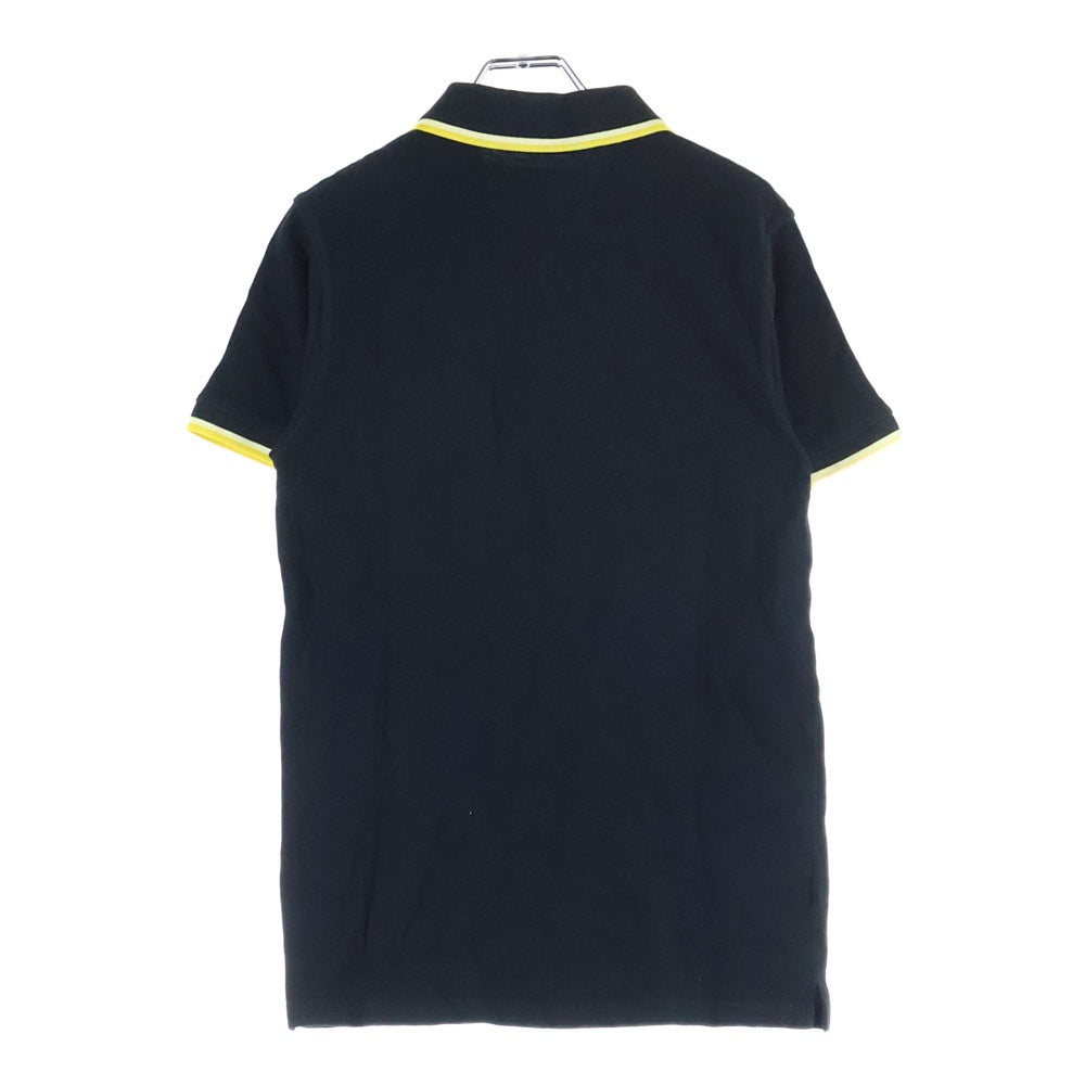 NEIGHBORHOOD(ネイバーフッド) 10SS FINKS.LINE/C-POLO.SS 胸ロゴ刺繍 半袖コットンポロシャツ ブラック 101UNNH-CSM01