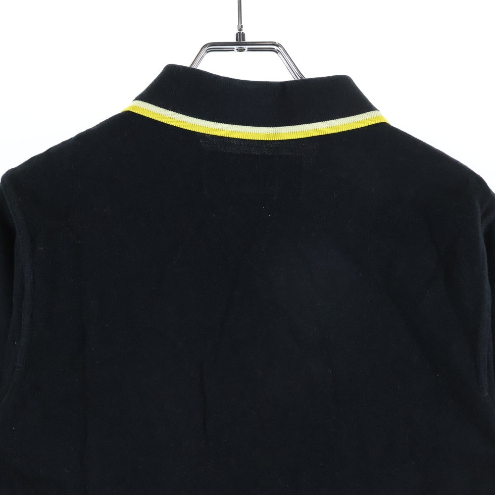 NEIGHBORHOOD(ネイバーフッド) 10SS FINKS.LINE/C-POLO.SS 胸ロゴ刺繍 半袖コットンポロシャツ ブラック 101UNNH-CSM01