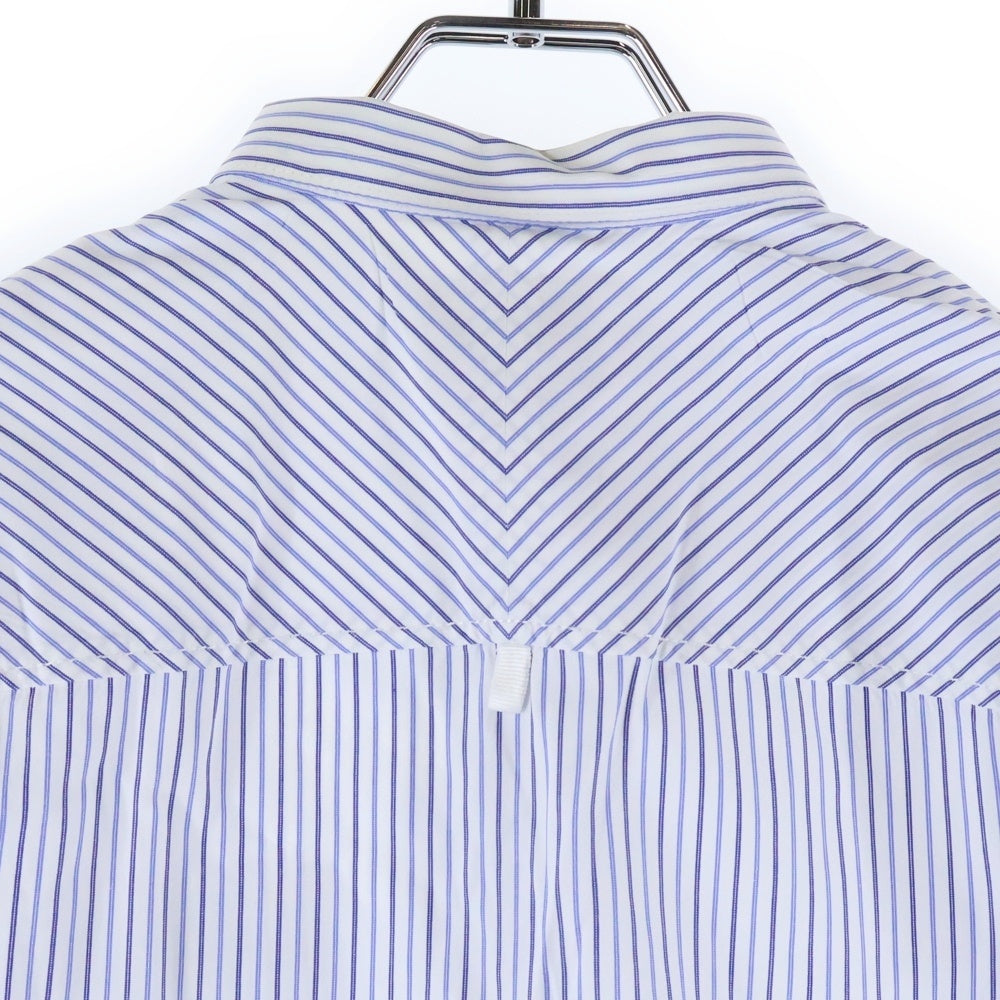 NEIGHBORHOOD(ネイバーフッド) 11AW CLASSIC STRIPE/C-SHIRT.LS クラシックストライプ 胸ロゴ 長袖ボタンシャツ ホワイト/ブルー 112ARNH-SHM05