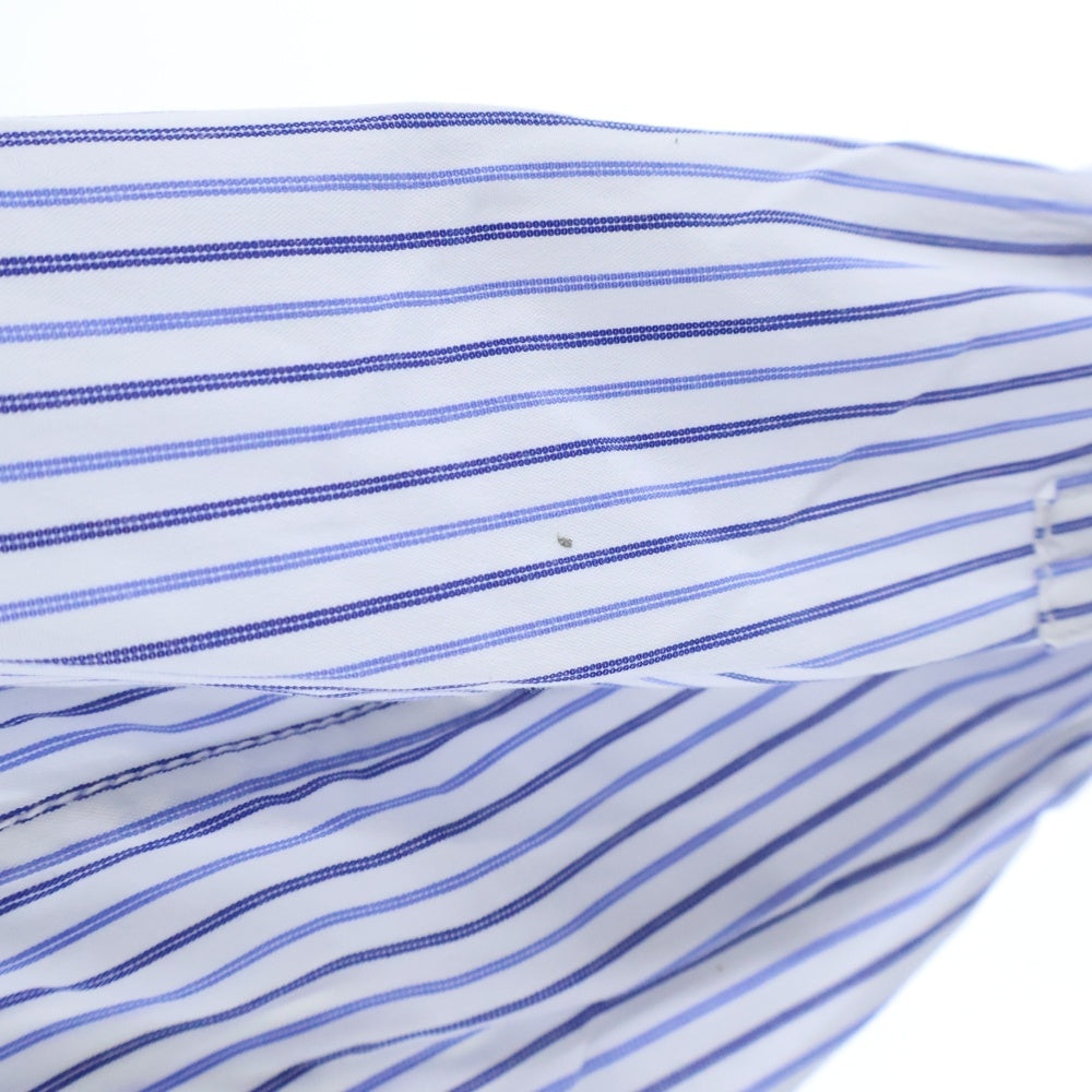 NEIGHBORHOOD(ネイバーフッド) 11AW CLASSIC STRIPE/C-SHIRT.LS クラシックストライプ 胸ロゴ 長袖ボタンシャツ ホワイト/ブルー 112ARNH-SHM05