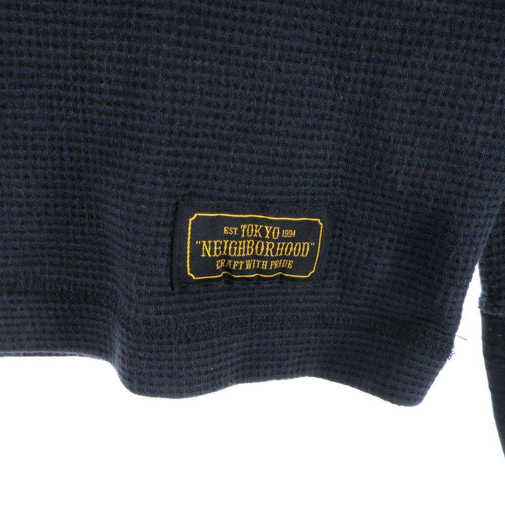 NEIGHBORHOOD(ネイバーフッド) 17AW A-WAFFLE/C-CREW.LS ワッフルTシャツ 長袖クルーネックカットソー ブラック 172TPNH-CSM01