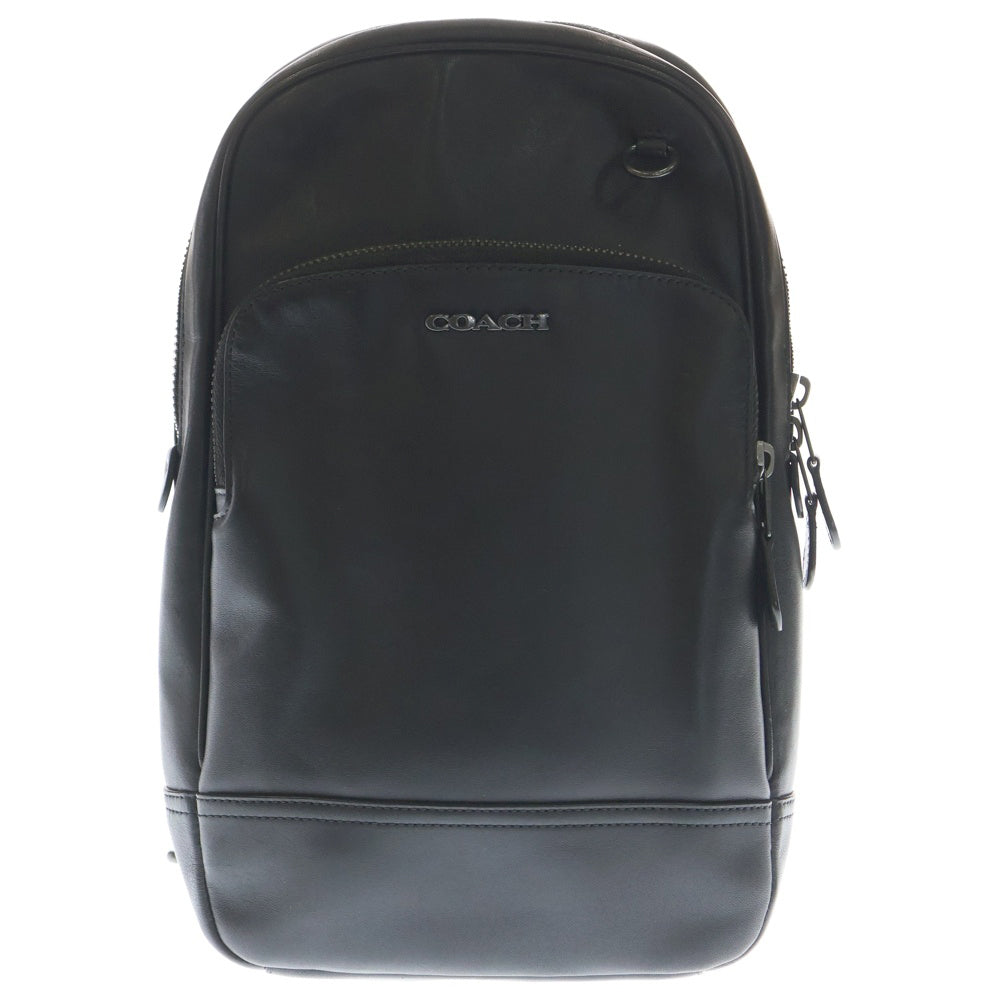 COACH(コーチ) グラハム ロゴプレートデザイン レザー ショルダーバッグ ブラック G2321-C2931