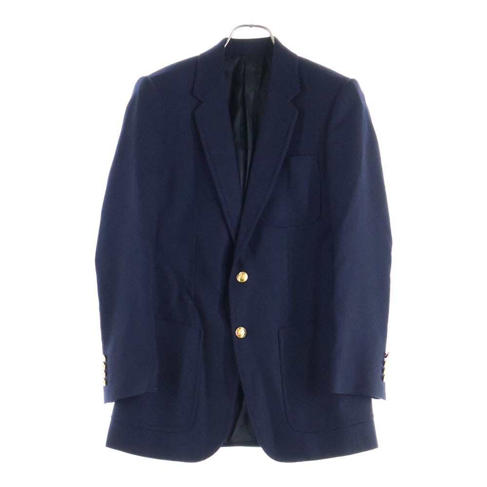 【中古】ハントブラッチフォード 金釦 ブレザー ジャケット 聖林公司取扱 ワッペン 英国製 紺 ネイビー 40 約L メンズ CELINE(セリーヌ) 2B カシミヤ シングルテーラードジャケット 金ボタン