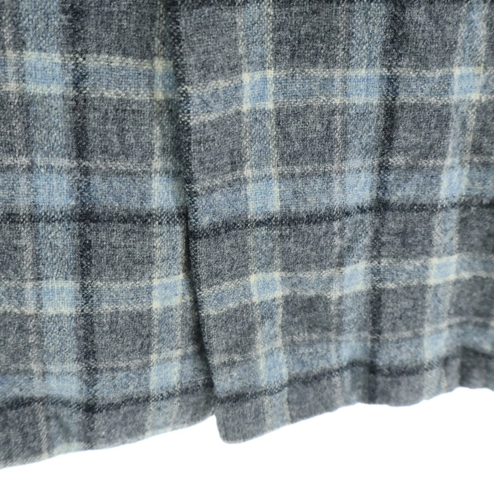 PENDLETON(ペンドルトン) 50S VINTAGE ヴィンテージ チェック柄 ウール オープンカラー長袖シャツ グレー/ブルー