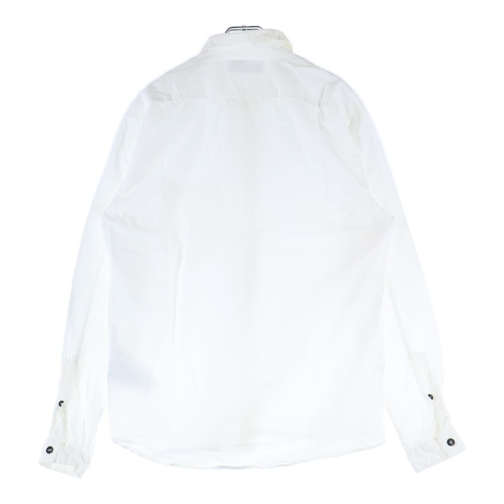 STONE ISLAND(ストーンアイランド) EMBROIDERED LOGO SHIRT エンブロイダリー ロゴ ロングスリーブ コットンシャツ ホワイト 691512501